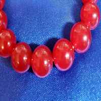 Red JADE: Beaded Bracelet, WARRIOR (12mm)