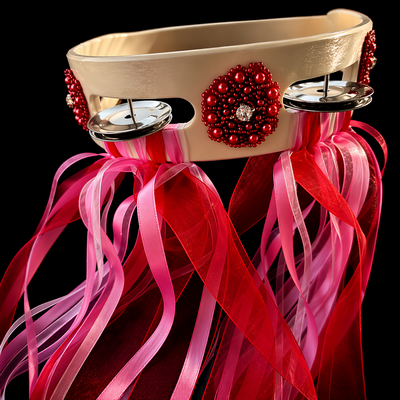 (image for) TAMBOURINE: 6" wooden, small, Beloved