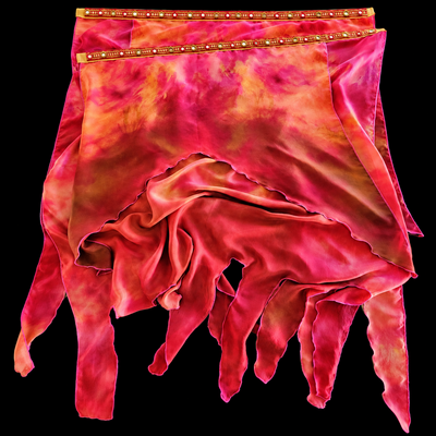 (image for) GLORY FIRE — Double-Layer 8mm Silk Worship Flag Set