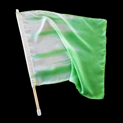 (image for) SILK FLAG: Clean Heart, small, w/wooden dowel