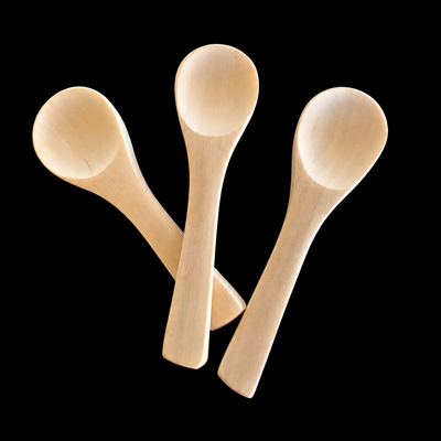 (image for) Birch Wood Spoons: Set of 3, 100% natural