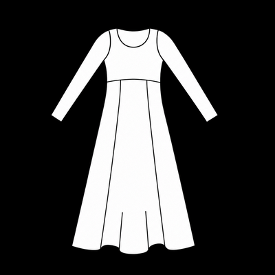 (image for) WORSHIP DANCE DRESS: White, ankle length