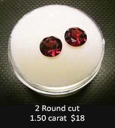 Garnet pair, round cut