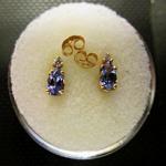 Tanzanite earrings with diamonds