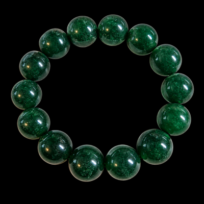 (image for) EVERGREEN — Dark Green Jade Bracelet, 7 Inches
