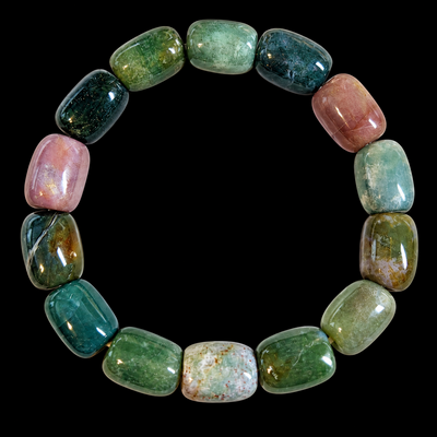 (image for) BEAUTY OF CREATION — Multicolor Jade Gemstone Bracelet, 7 Inches