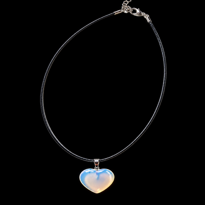 (image for) Luminous Heart — Opalite Heart Necklace