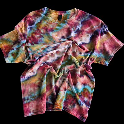 (image for) PRISMATIC FLOW — Hand-Dyed Tie-Dye T-Shirt, 2XL