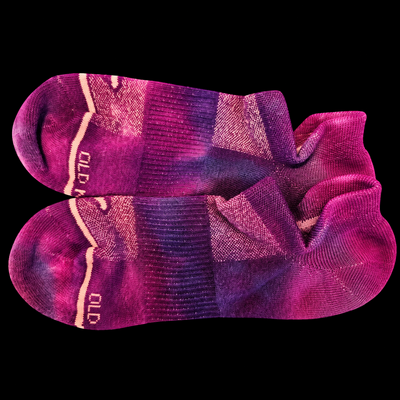 (image for) PURPLE PASSION — Hand-Dyed Cotton Tie-Dye Low-Cut Socks