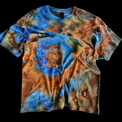(image for) RUSTIC TURQUOISE — Hand-Dyed Tie-Dye T-Shirt, 2XL