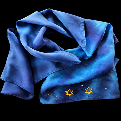 (image for) DAVIDIC STAR — Hand-Dyed Silk Scarf