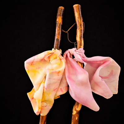 (image for) ROD OF GOD — Handcrafted Matteh with Hand-Dyed Silk Scarf