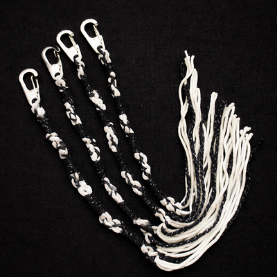 (image for) TZITZITS: Navy blue sparkle & white w/clips