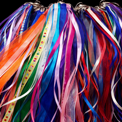 (image for) FINGER RIBBON: 6 color choices, organza & satin
