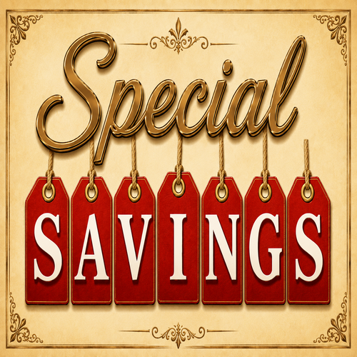 Special Savings - all sales are final.