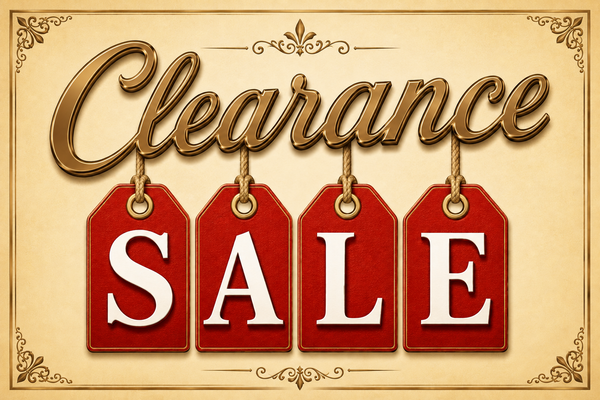 Clearance sale banner stating all sales are final.