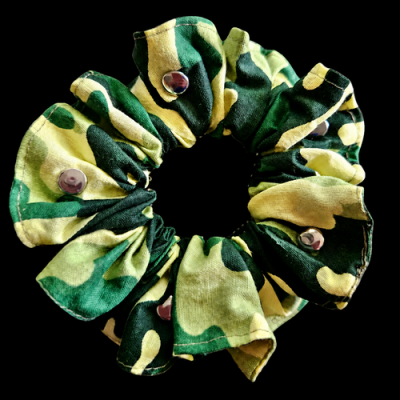 (image for) CAMO SCRUNCHIE — Handmade Cotton Warrior Gear