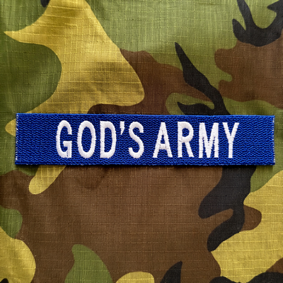 (image for) GOD'S ARMY — Embroidered Military Name Tape Patch