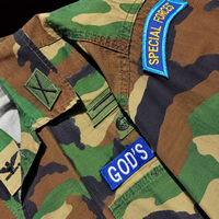 Vintage woodland camouflage army jacket